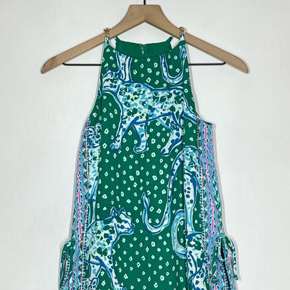 Lilly Pulitzer On The Prowl Engineered Romper Women's Size 0 Emerald Green Isle - Picture 4 of 11